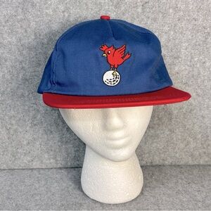 Bogey Boys Essential Golf Hat Blue & Red OS Snapback Cap Bird Embroidery New